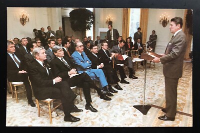 Ronald Reagan Assassination Anwar Sadat 1981 CL-RR-SER #50 Unposted Postcard