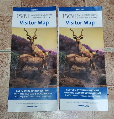 American Museum of Natural History Visitor Map Lot of 2 English Souvenir