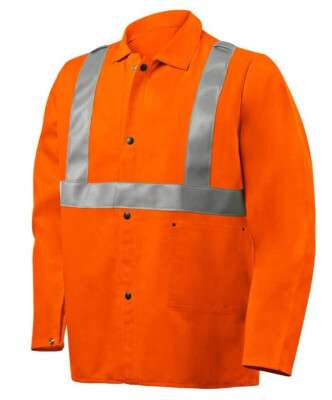 Steiner 1040RS-5X Orange FR Cotton Jacket with FR Silver Reflectives 5X-LRG