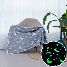 Kids Blanket, Soft Fluffy Fleece Glow in the Dark Sofa Bed Throw Blanket 59"x78"