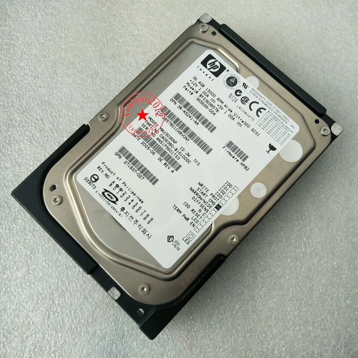 Disque Dur, 9 Go SCSI, DDRS-34560, 80 Broches, 3,5 IBM