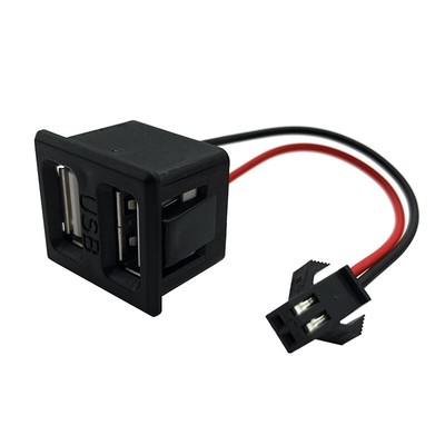 1pc Black Doppelschicht USB--Basistyp--C Ladestecke Power Socket 