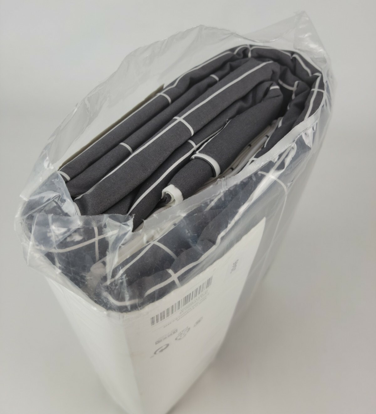 Ikea Vitklover King Duvet Cover w/2 Pillowcases Bed Set White/ Black