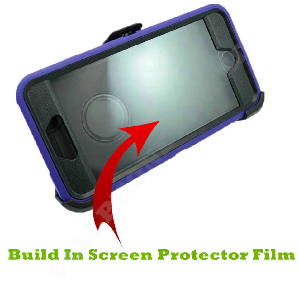 For iPhone 6S Plus 6 Plus Camo Heavy Duty Case Cover with Belt Clip & Screen  - Image 3 of 4