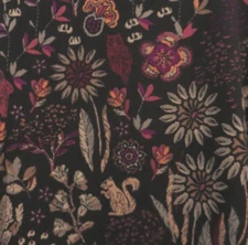 Christopher & Banks Shirt Womens Petite Medium PM Brown Multicolor Floral Fall