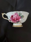 RARE DW Paragon Cobalt Cup Saucer w/Brocade Gold Gilt 4 Pink Floating Roses  Eng — photo 8