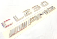 #1 CHROME CL230 + AMG REPLACEMENT FOR MERCEDES REAR TRUNK EMBLEM BADGE DECAL LID