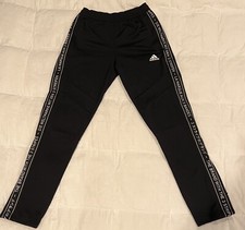 Adidas Youth Black Athletic Pants RN88387 CA40312 Sz Medium EUC