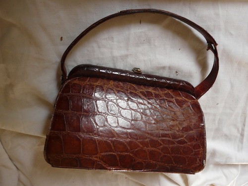 Sac à Main Ancien Et Gants Dorés - Occasion Style Art Déco - Fermoir Turnlock