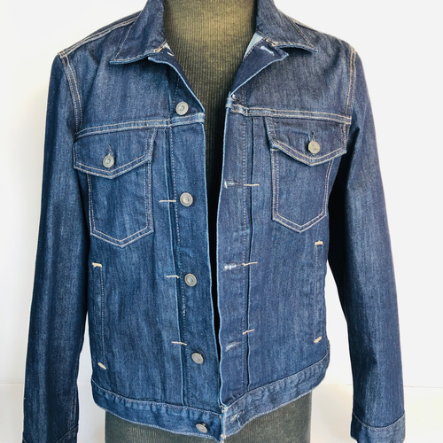 Bonobos Mens Jean Jacket Blue Buttons 