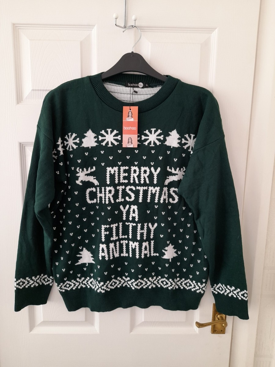 Jumper Boohoo Half Price Christmas Jumpers Boohoo Tall Women Green