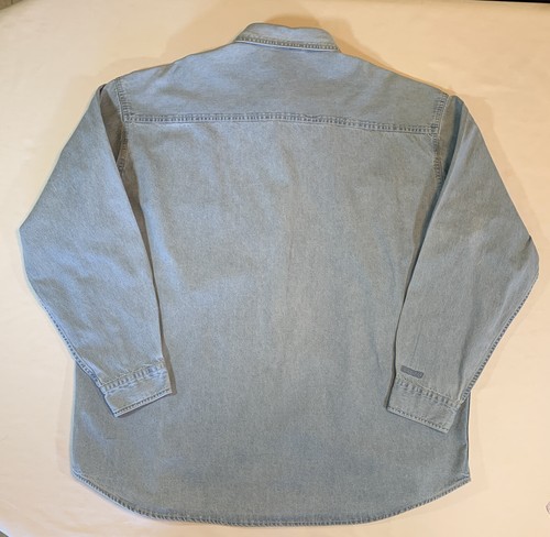 Chase Authentics Mens 2XL Button Down Denim Shirt Jeff Gordon Long Sleeve Blue - Picture 6 of 12