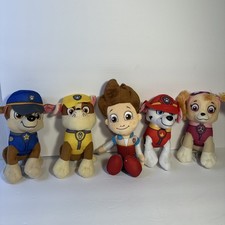 Lot of 5 Paw Patrol Plush 8   pre-owned