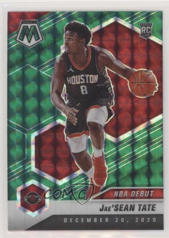 2020-21 Panini Mosaic NBA Debut Green Prizm Jae'Sean Tate #265 Rookie RC 02fo