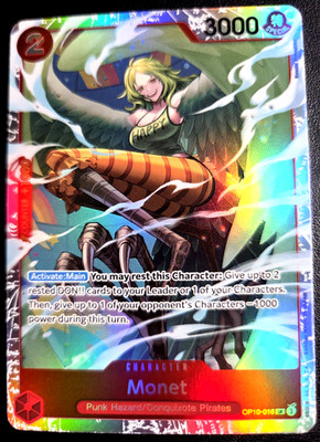 Monet OP10-016 SR ONE PIECE Tcg Card Game NM RED