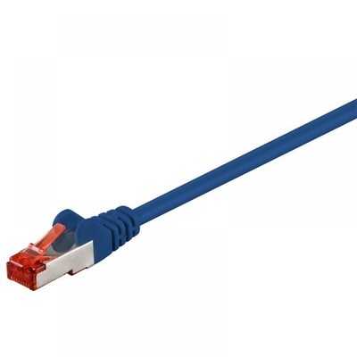 CAT 6 Netzwerkkabel, S/FTP, LS0H, blau - Länge: 0,25 m