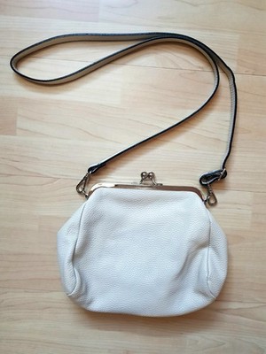 MIRROSI Umhängetasche Crossbody Bag  Echtleder Beige  26x17x8cm  NP ca 65 