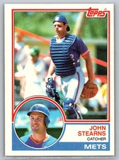 John Stearns 1983 Topps #212 New York Mets - Free Shipping