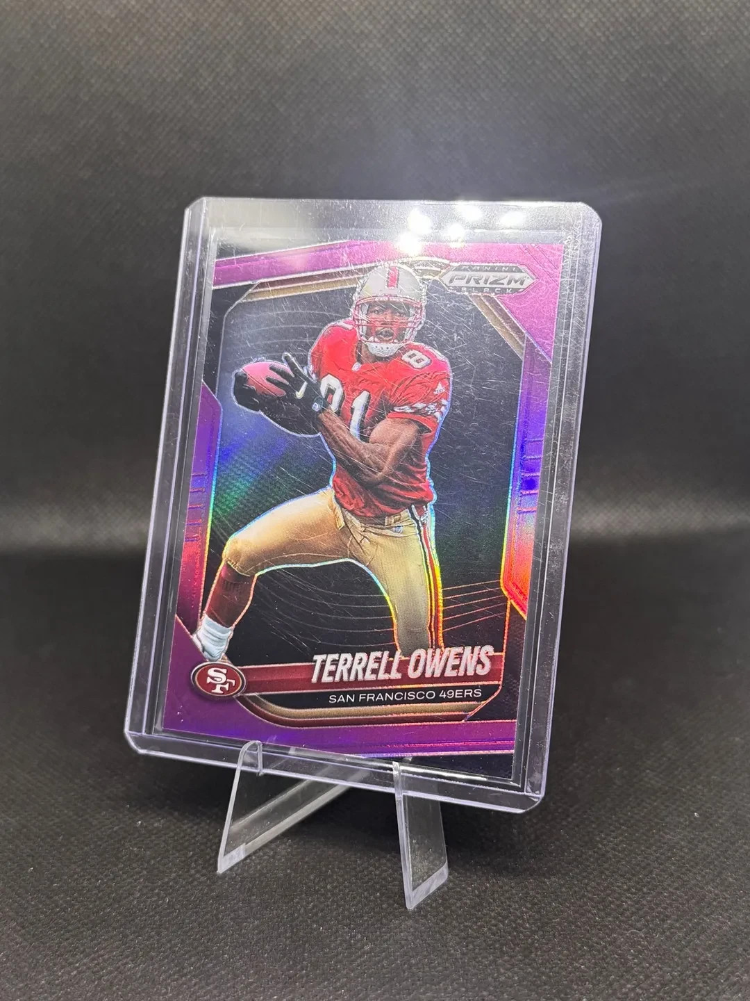 Terrell Owens 2025 Prizm Black Purple /99 #133 San Francisco 49ers SP