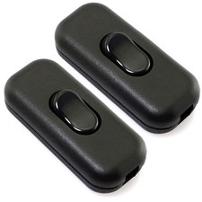 2-Pack Inline Cord Switches - Durable DPST On-Off Control for Lamps  LED Lights