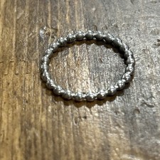 Sterling Silver Bead Ring Sz 6.75 1.17 Grams