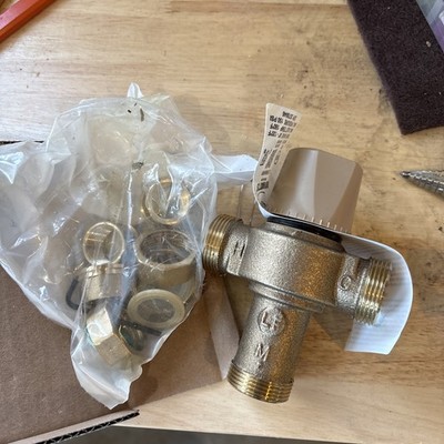 Watts LFMMVM1-UT Thermostatic Mixing Valve Manual Brass 1/2 in NPT Water