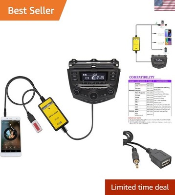 Digital Music Playback Solution: Factory CD to AUX & USB Adapter for Honda/Acura