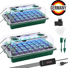 2X Anzucht Set Anzuchtplatte 80 Zellen Pflanztöpfe Anzuchttöpfe Anzuchtschalen