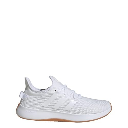 adidas Women's Cloudfoam Pure White Gum Sneaker Size 7.5