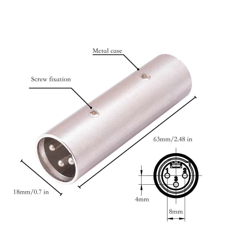 MR DJ AXLRMM 3-Pin XLR Male to 3-Pin XLR Male Audio Microphone Cable Extension - Image 4 of 4