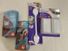 Safety 1st Cabinet Locks, Spring-Loaded Latches Toilet Lock Child Baby Proofing