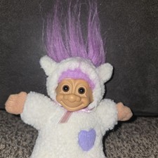 Vintage 90's Russ Berrie Easter Lamb Troll Doll