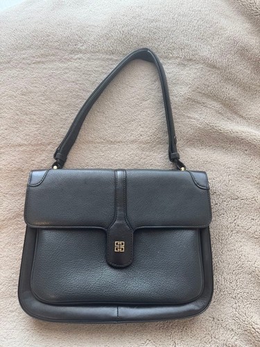 Givenchy Black Leather Shoulder Bag From Japan
