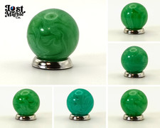 5/8" Vtg Green Busy Swirl Marble Crumpled up Paper - Champion NM