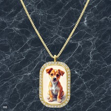 Gorgeous Cute Dog Puppy Pendant Necklace Picture Design Trendy Gold Tone Best