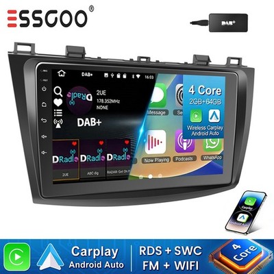 DAB+ Für Mazda 3 BL 2010-2013 Android15 Autoradio GPS Navi RDS Carplay Bluetooth