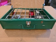 Coleman Stove 425E Dual Burner Camp Stove Green Case USA Made Tested