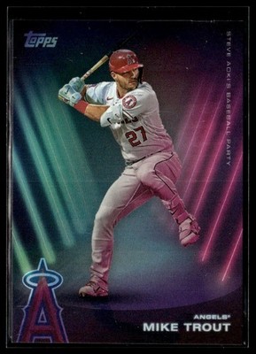 2022 Topps X Steve Aoki 1 Mike Trout Los Angeles Angels