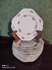 Service à Dessert 12 Assiettes à Gâteau en Porcelaine Anglaise COLDOUGH Vintage 