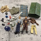 GI Joe 1964 Hasbro collection in trunk 2 dolls clothing weapons helmets etc.