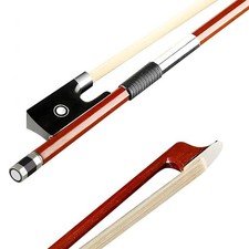 Professional 1/2 Violin Bow   Brazilwood, Ebony Frog, White Horsehair, Handma...