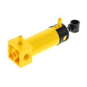 1x Lego Technic Pneumatic Cylinder 48mm Yellow 2 Inlets Piston Tested 2793c01