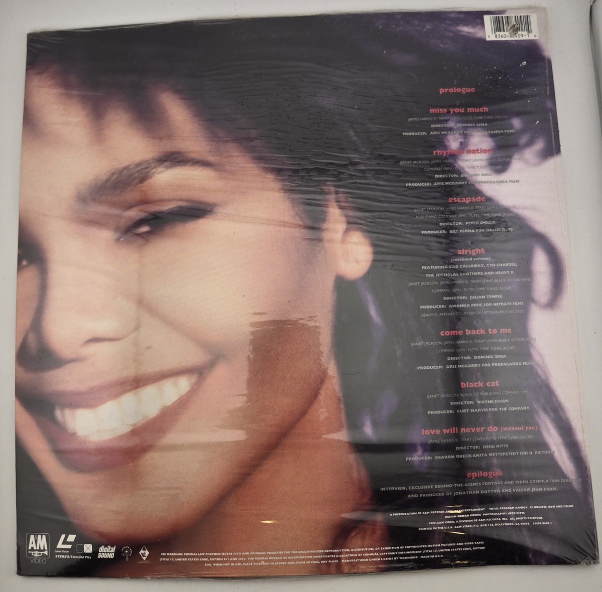 SEALED Laserdisc JANET JACKSON The Rhythm Nation Compilation | eBay