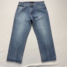 Vintage Fubu The Collection Jeans Mens 40x34 Blue Denim Pants Y2K Baggy Hip Hop