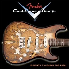 2026 Fender(r) Custom Shop Guitars Wall Calendar (Calendar)
