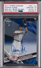 2017 TOPPS CHROME AUTO BLUE WAVE REFRACTOR AARON JUDGE ROOKIE /75 PSA 10 AUTO 10