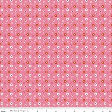 1/4 Yard 9 x42 Riley Blake "Patchwork" Floral Pink Quilt Cotton