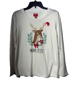 Family Pajamas Macys Mama Deer Top Size Small