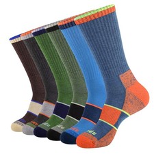 JOYN E Mens Crew Full Cushion Athletic Running Socks with Moisture Wicking