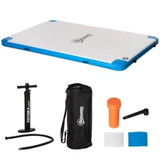 Large Water Floating Platform Island w/ Air Pump & Backpack for Pool, Beach